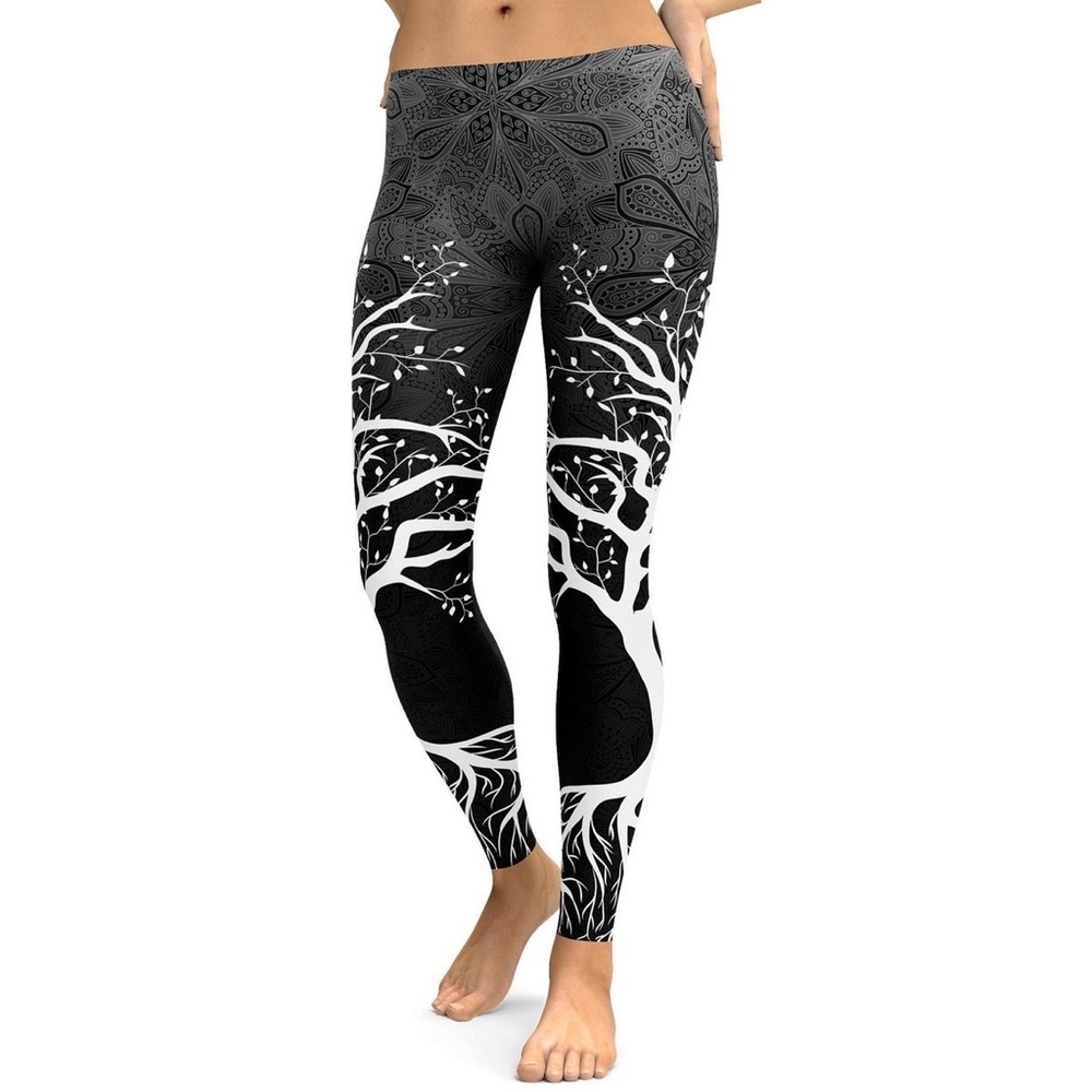 GearBunch Dark Tree of Life Leggings Small